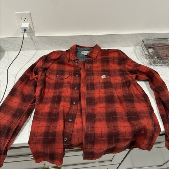 Men’s long sleeve Carhartt button up - size large - Picture 3 of 3